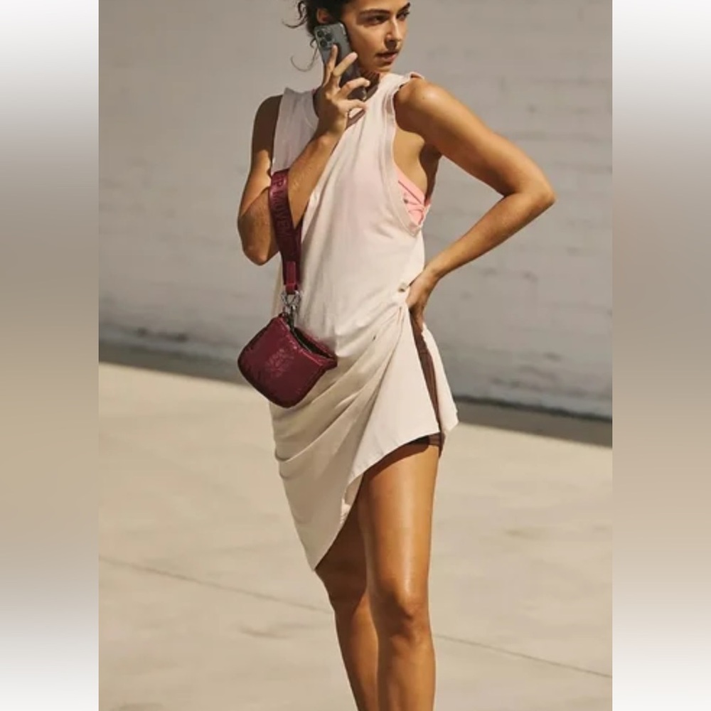 FREE PEOPLE Hot Shot Tunic Tank - Bleached Clay Retail $40 NWOT